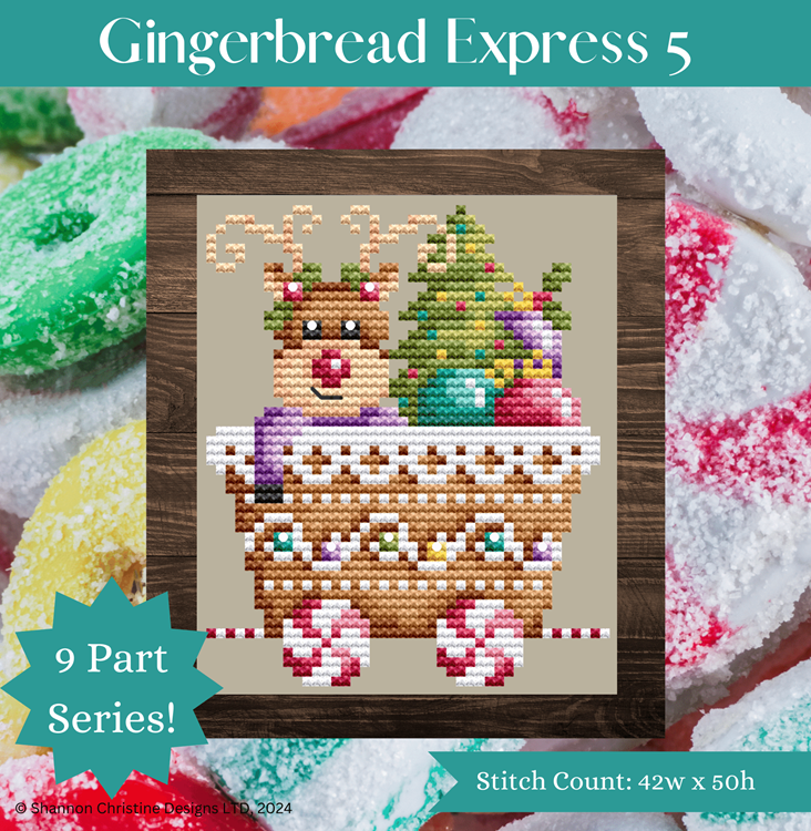 Gingerbread Express Five — Shannon Christine Designs Cross Stitch